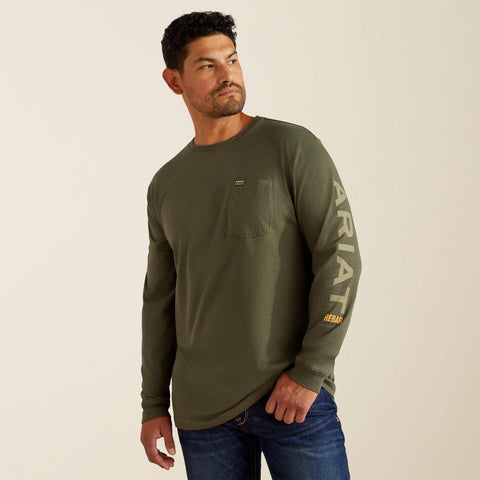 Men's Rebar Cotton Strong Standard Logo Pocket T-Shirt 10062756