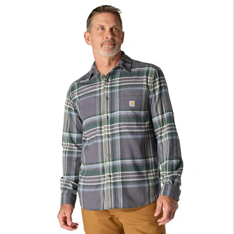 Gravel Men's Rugged Flex Long-Sleeve Plaid Shirt 107010
