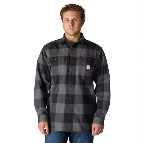 Men's Big and Tall Loose Fit Heavyweight Flannel Shirt 107013