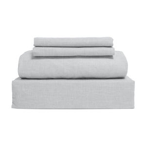 Gray 300 Thread Count 100% Cotton 4-Piece Sheet Set