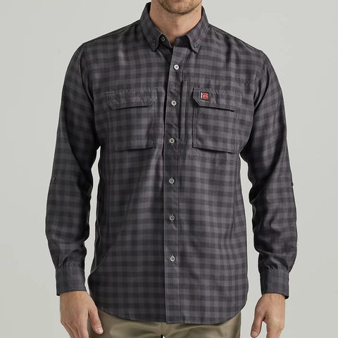 Gray Men's Riggs Workwear Technical Work Shirt 1123