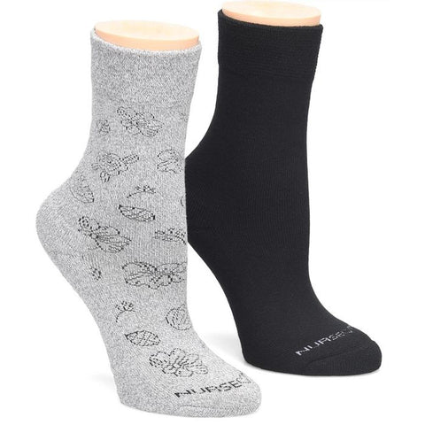 Gray and Black Socks