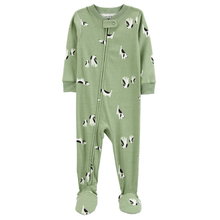 Black & White Dogs Toddler Boys' Fleece Footie Pajamas