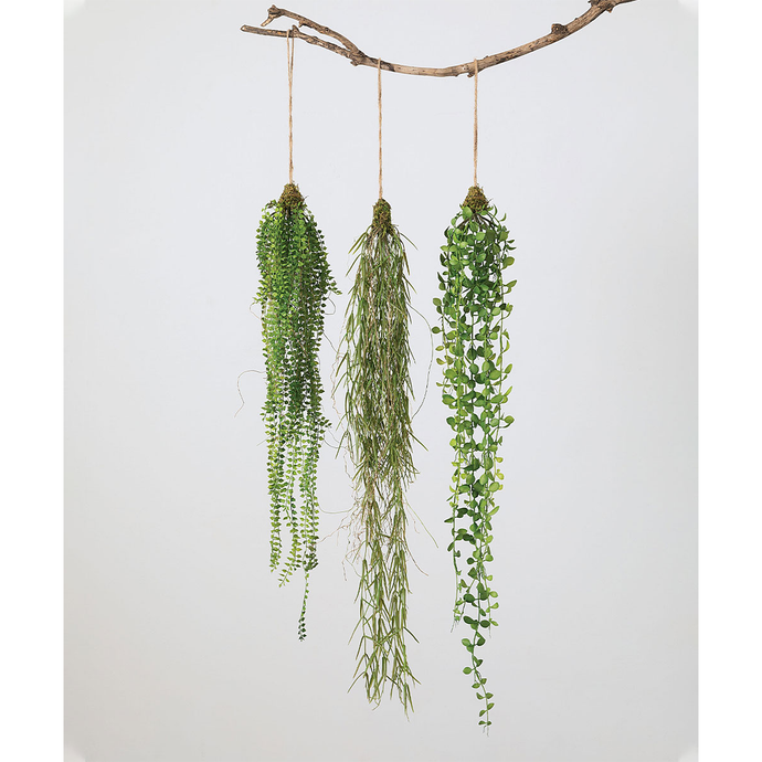 Green Hanging Teardrops Set of 3 02393SP