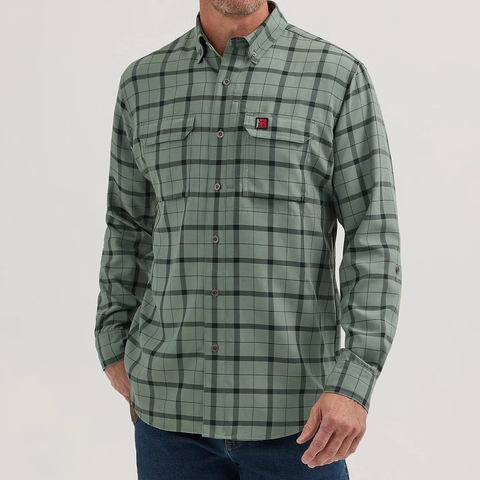 Green Men's Riggs Workwear Technical Work Shirt 112333