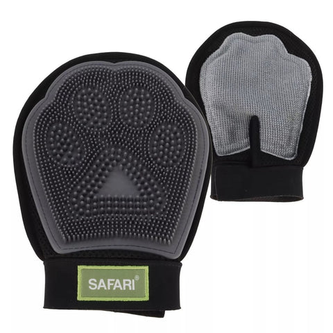 Grooming Mitt, Black & Gray - One Size