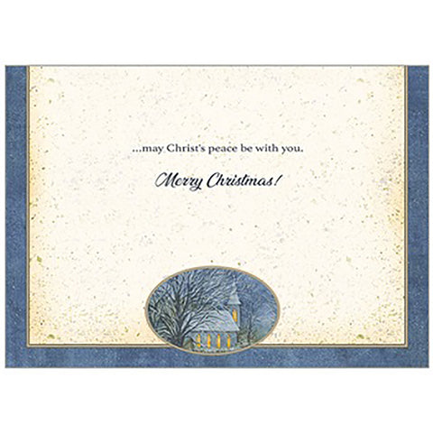 Deer With Church Christmas Card Inside