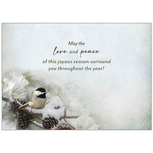 Chickadee In The Pines Christmas Card Inside