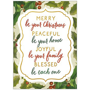 Merry Peaceful Joyful Blessed Christmas Boxed Cards HBX87399