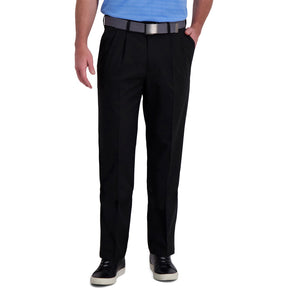 Black Cool Right Pleated Front Performance Flex Pants HC11080