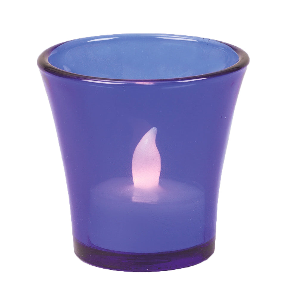 Cobalt Blue Flared Glass Votive & Tealight Holder