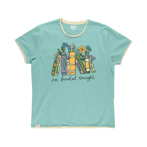 Lazy One Booked women's pajama tee shirt