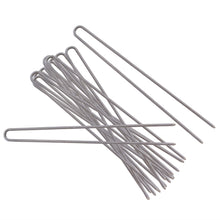 Uncoated stainless steel hairpins.