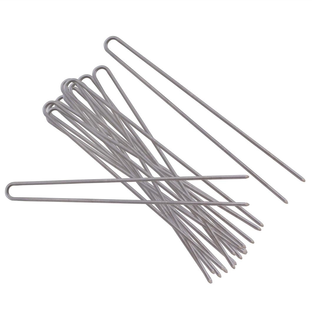 Uncoated stainless steel hairpins.