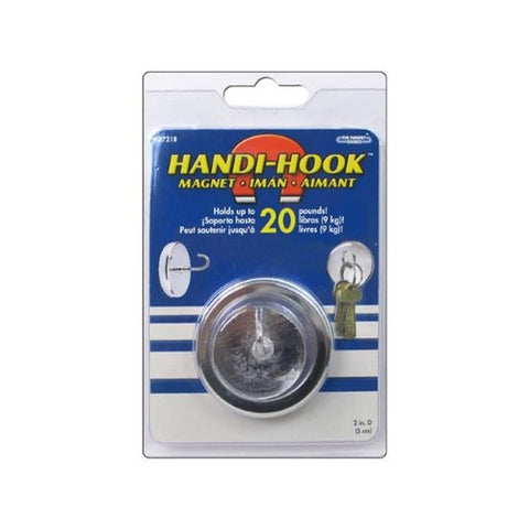 Handi Hook Magnet - 2 in. Diameter 1.25 in. Height, Chrome