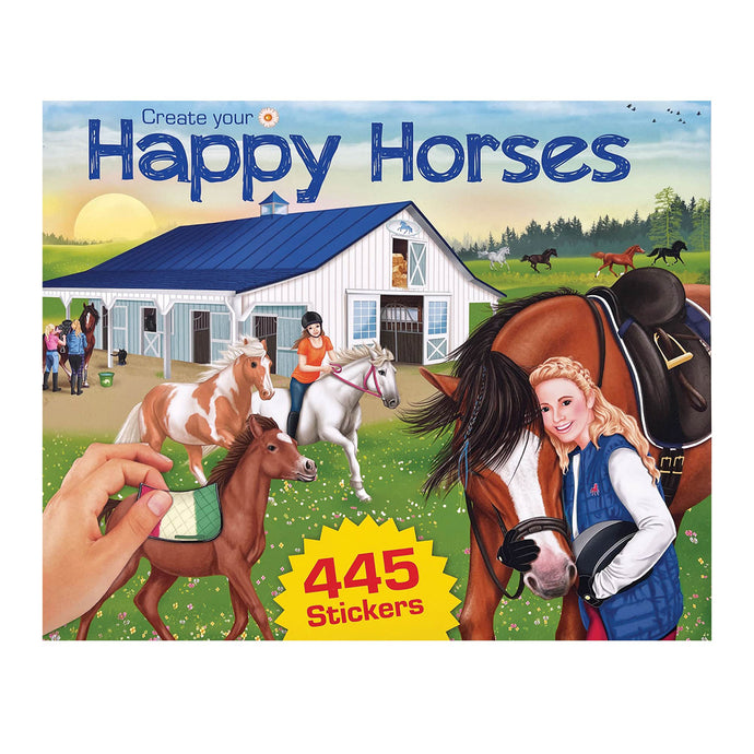Create Your Happy Horses Sticker Book 4079 cover