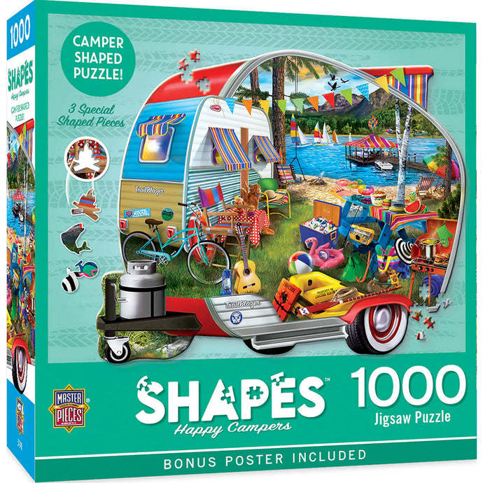 Happy Campers 1000 PC Shaped Puzzle 72143 Front