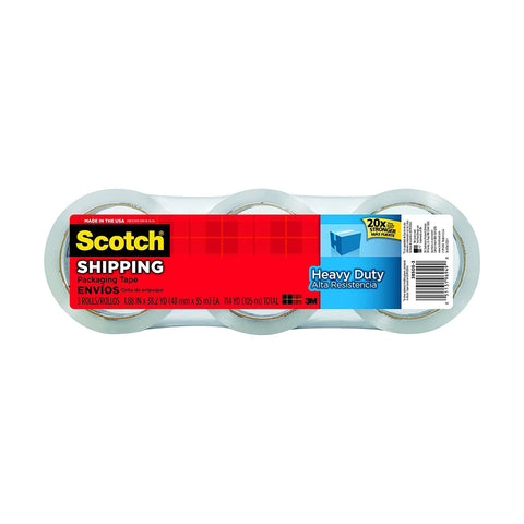 Heavy-duty Packaging Tape 1.88 in X 38.2 yds Clear 3 pack