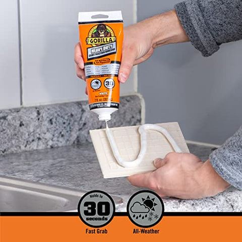 Heavy Duty Construction Adhesive White Glue 7 Ounce Squeeze Tube