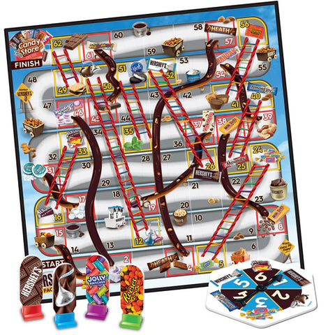 Hershey's Slides and Ladders Board Game 42471 game board and pieces