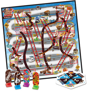 Hershey's Slides and Ladders Board Game 42471 game board and pieces