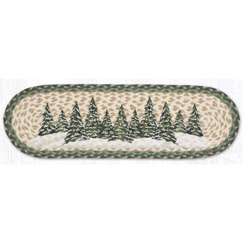 Holiday Village Trees braided jute stair tread
