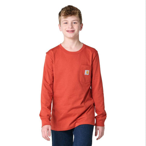 Boys' Youth Long Sleeve Pocket Logo T-Shirt CA6884