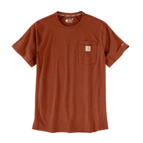 Men's Big and Tall Carhartt Force Short-Sleeve Pocket T-Shirt 106652 in engineer blue heather