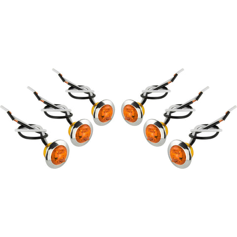 C1534AK6 LED Light Amber Round Clearance/Side Marker Amber