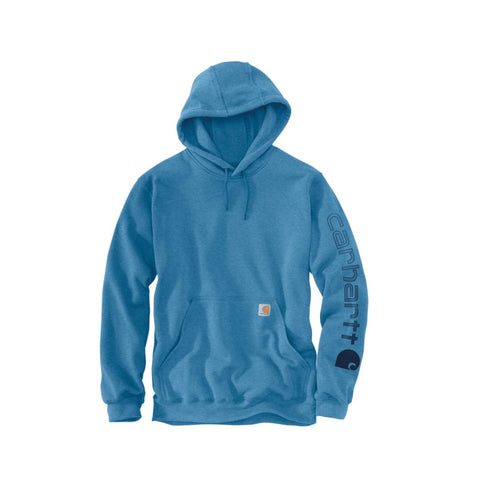 Horizon Blue Men's Big and Tall Midweight Logo Hoodie K288