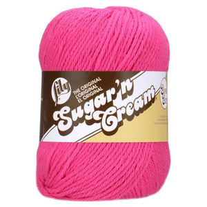 Hot Pink Sugar 'N Cream Yarn Solids 4 oz 102018