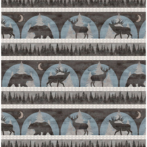 Wild Woods Lodge Collection Repeating Stripes Cotton Fabric 59024-941