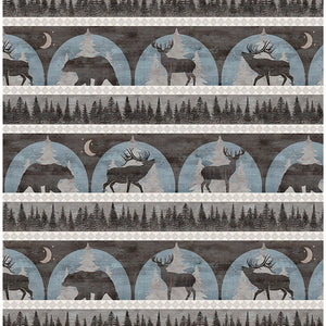 Wild Woods Lodge Collection Repeating Stripes Cotton Fabric 59024-941