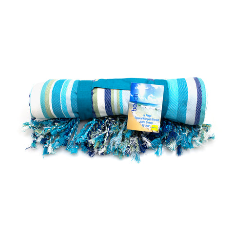 Tropical Fringed Beach Blanket