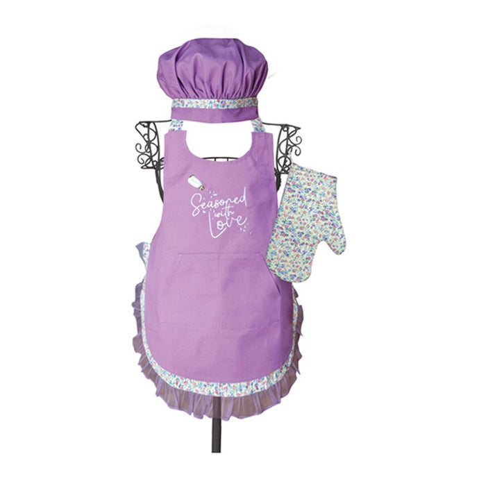 Manual Seasoned With Love Child Apron 3-Piece Set IOIZSL