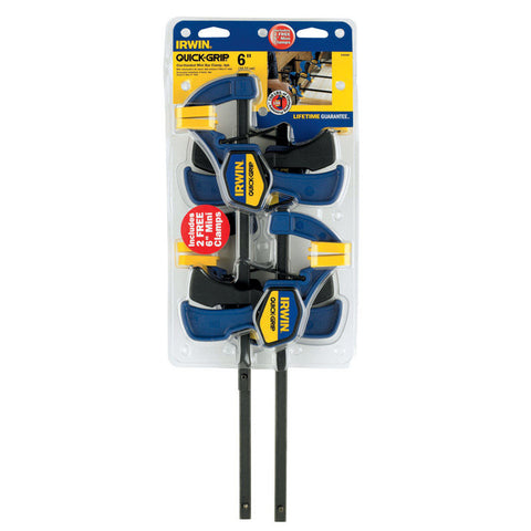 Quick-Grip 6 in. X 2.43 in. D Resin Bar Clamp 300 lb. 4 Pc
