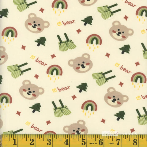 Bear Print Cotton Fabric 141464