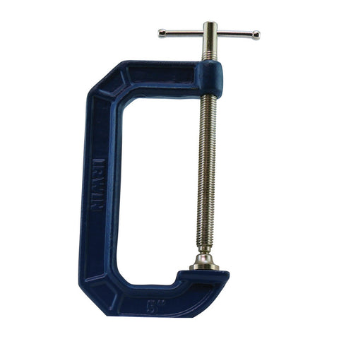 Quick-Grip 5 in. X 3-1/4 in. D Steel Adjustable C-Clamp 900 lb. Capacity Blue 1 Pc