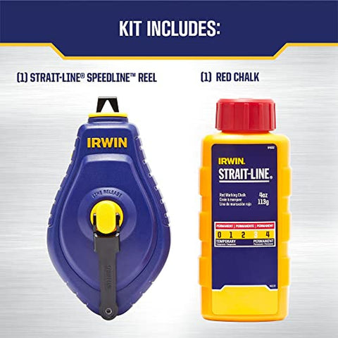 Strait-Line Red Chalk and Reel Set 100 Ft
