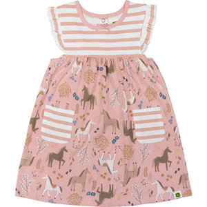 Dress with Horse Print Skirt