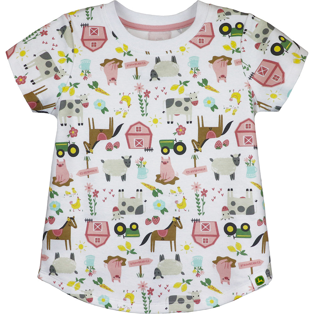 Toddler Girls' Short-Sleeve Farm Elements Tee J1T621WT