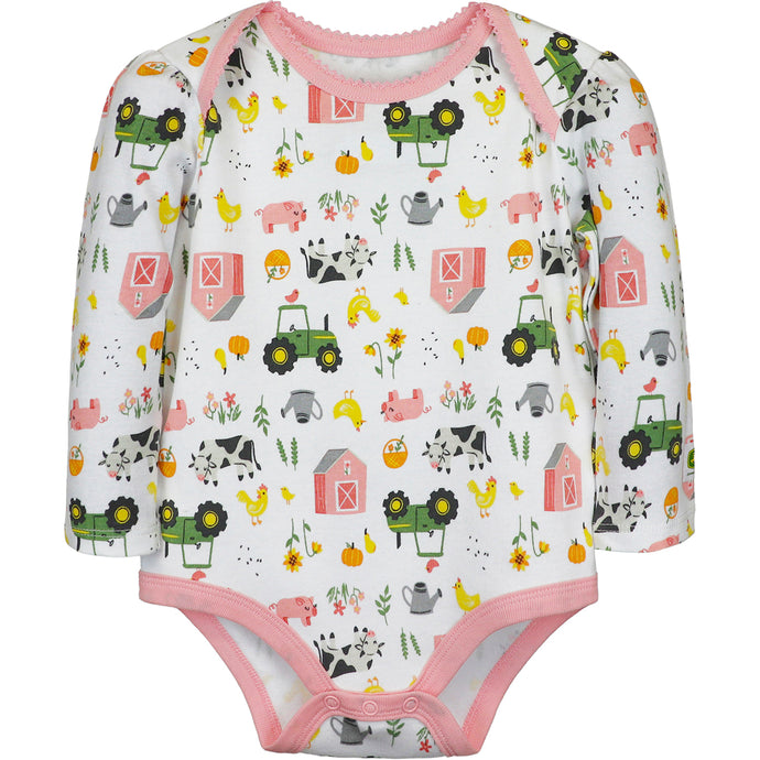 Girls' Long-Sleeve Farm Elements Bodyshirt J2B640WN