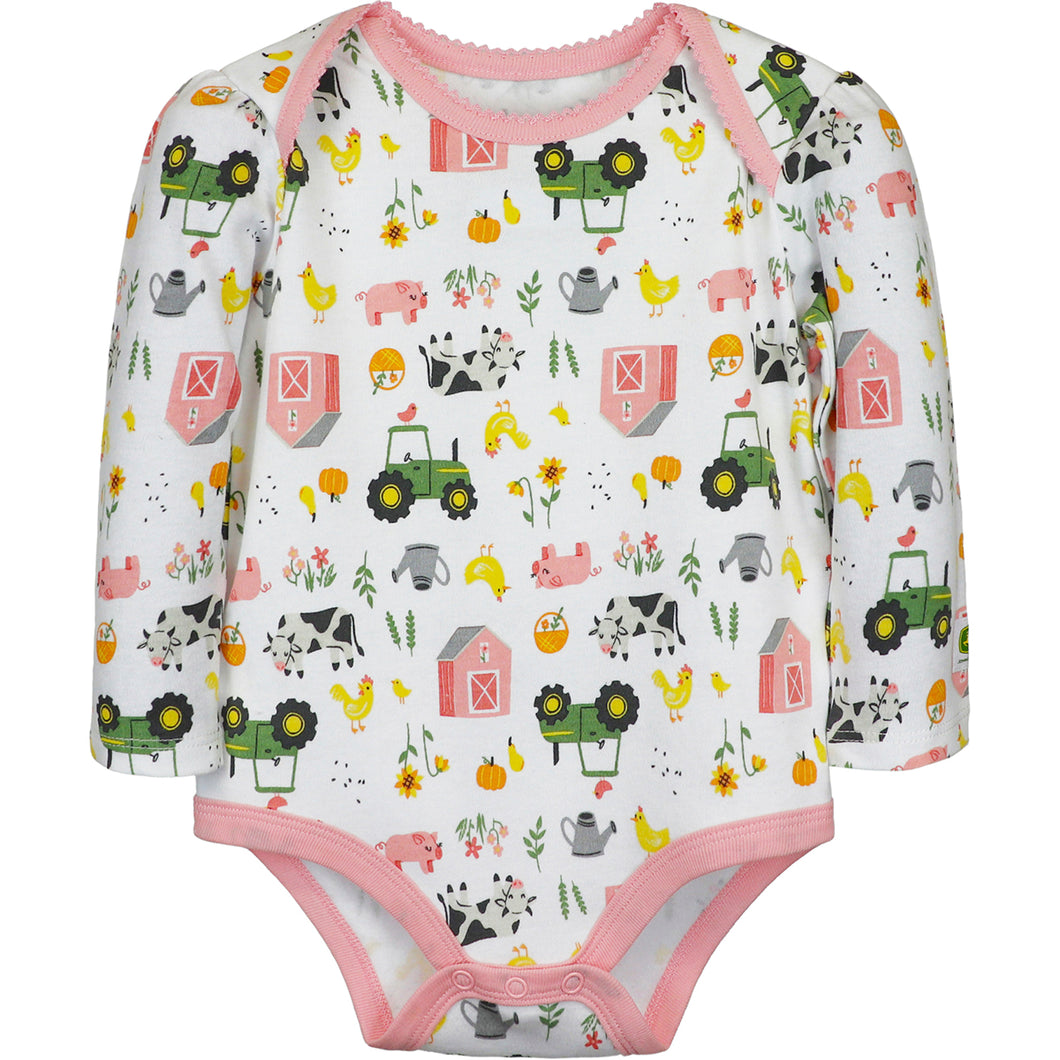 Girls' Long-Sleeve Farm Elements Bodyshirt J2B640WN