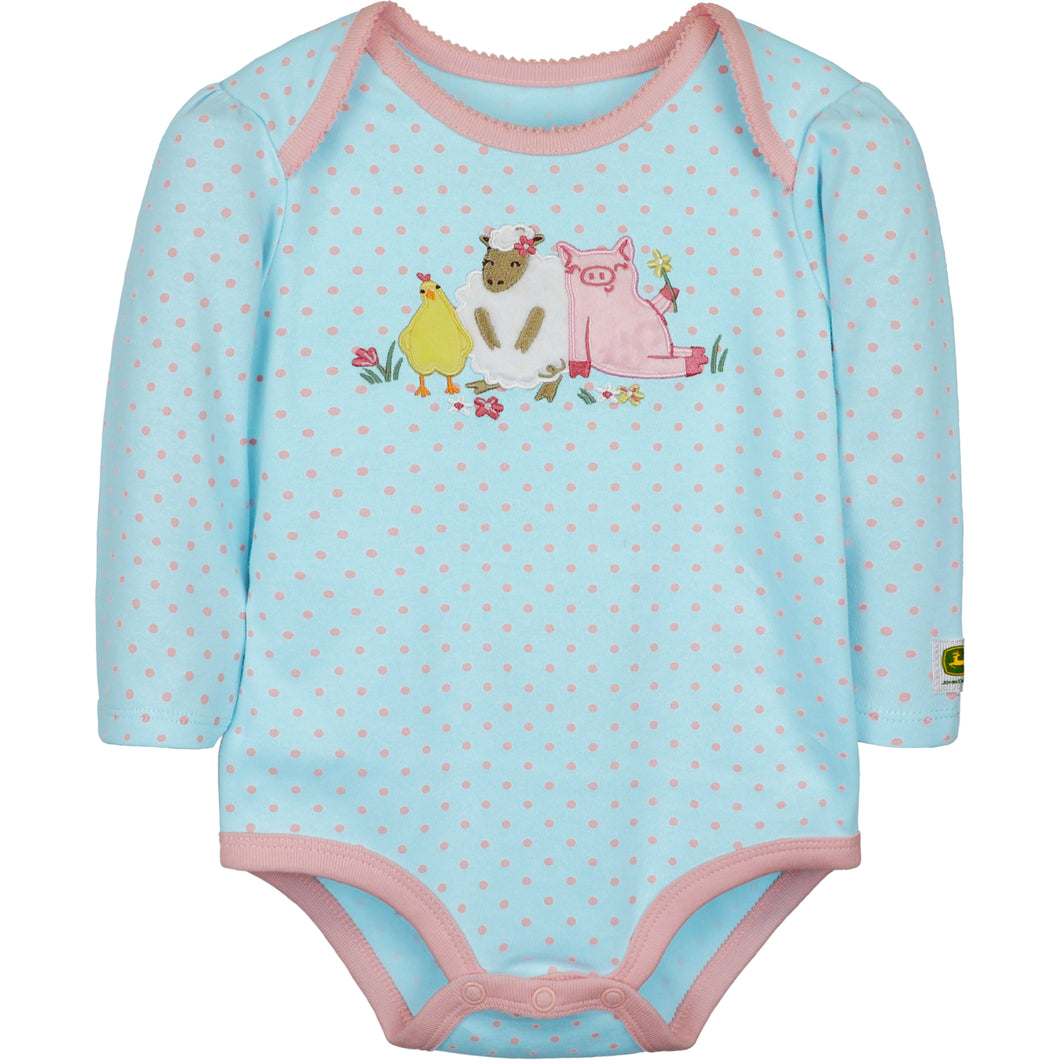 Infant Girls' Farm Friends Long-Sleeve Bodyshirt J2B642BN