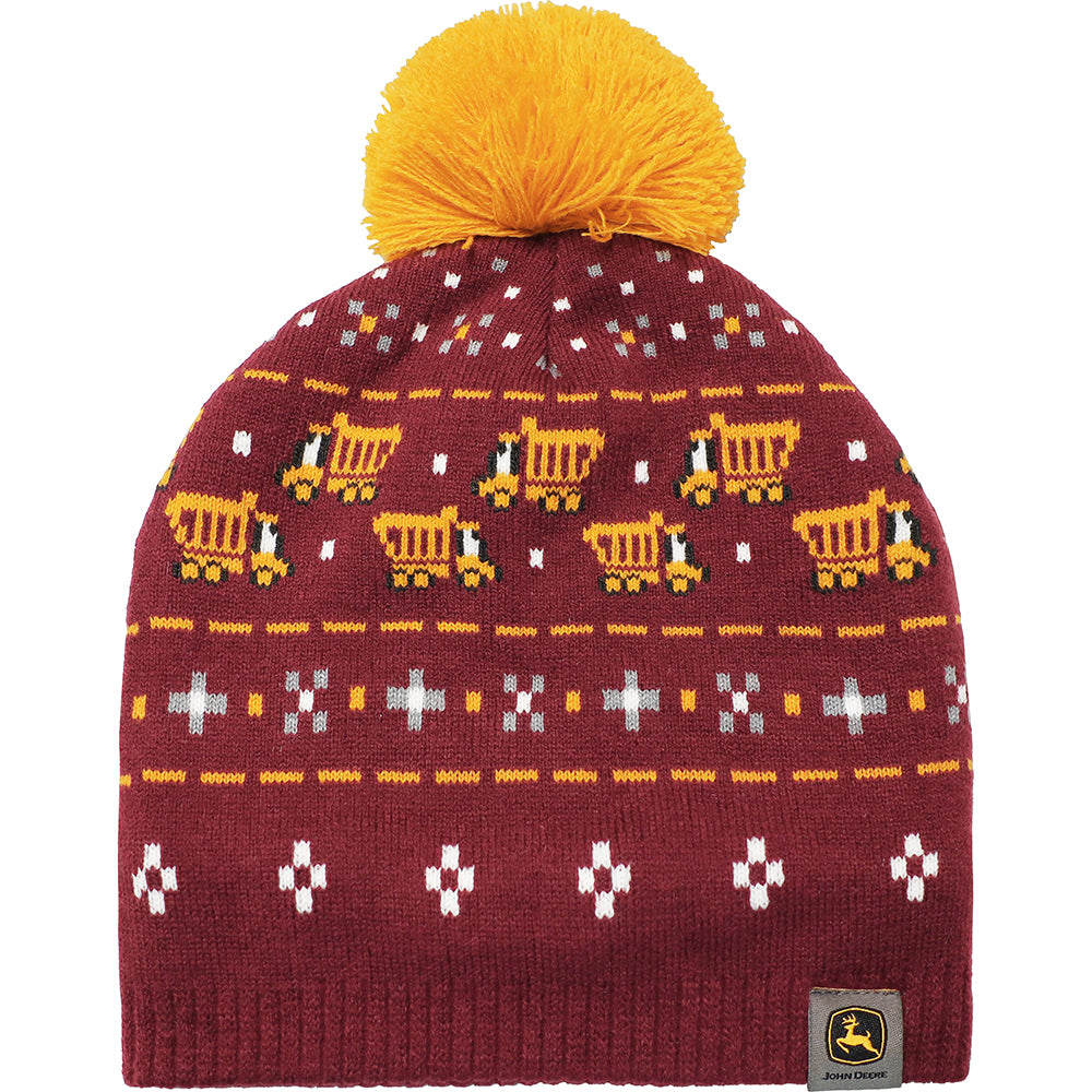 Toddler Boys' Construction Fair Isle Beanie J2H324RT