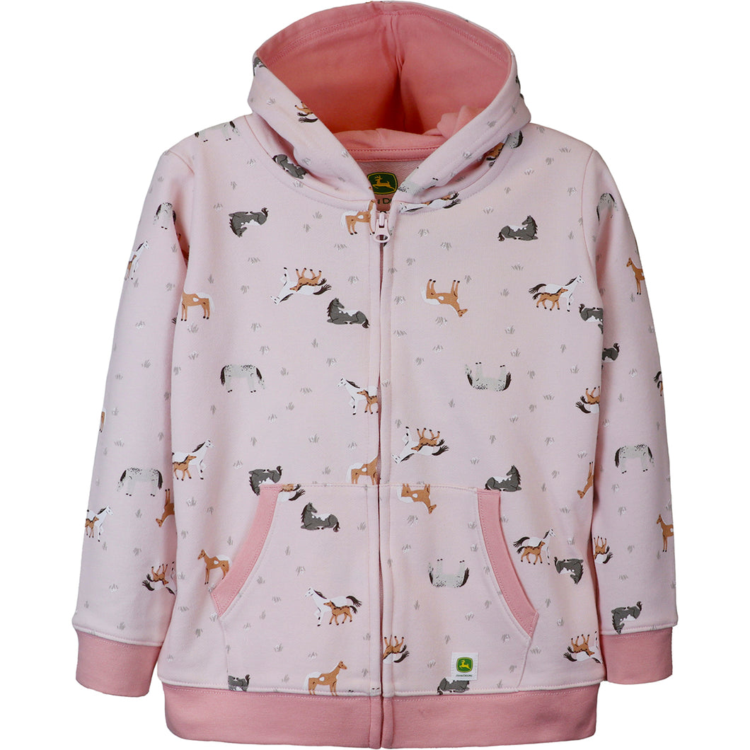 Girls' Horse Pasture Full-Zip Hoodie J2J648PT