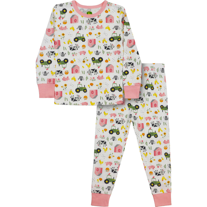 Toddler Girls' Farm Elements Long-Sleeve Pajama Set J2S656