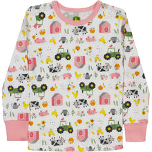 top, Toddler Girls' Farm Elements Long-Sleeve Pajama Set J2S656