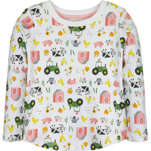 Toddler Girls' Long-Sleeve Farm Elements Tee J2T640WT