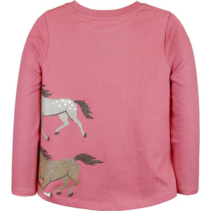 back, Toddler Girls' Long-Sleeve Wild Horses Tee J2T646PT